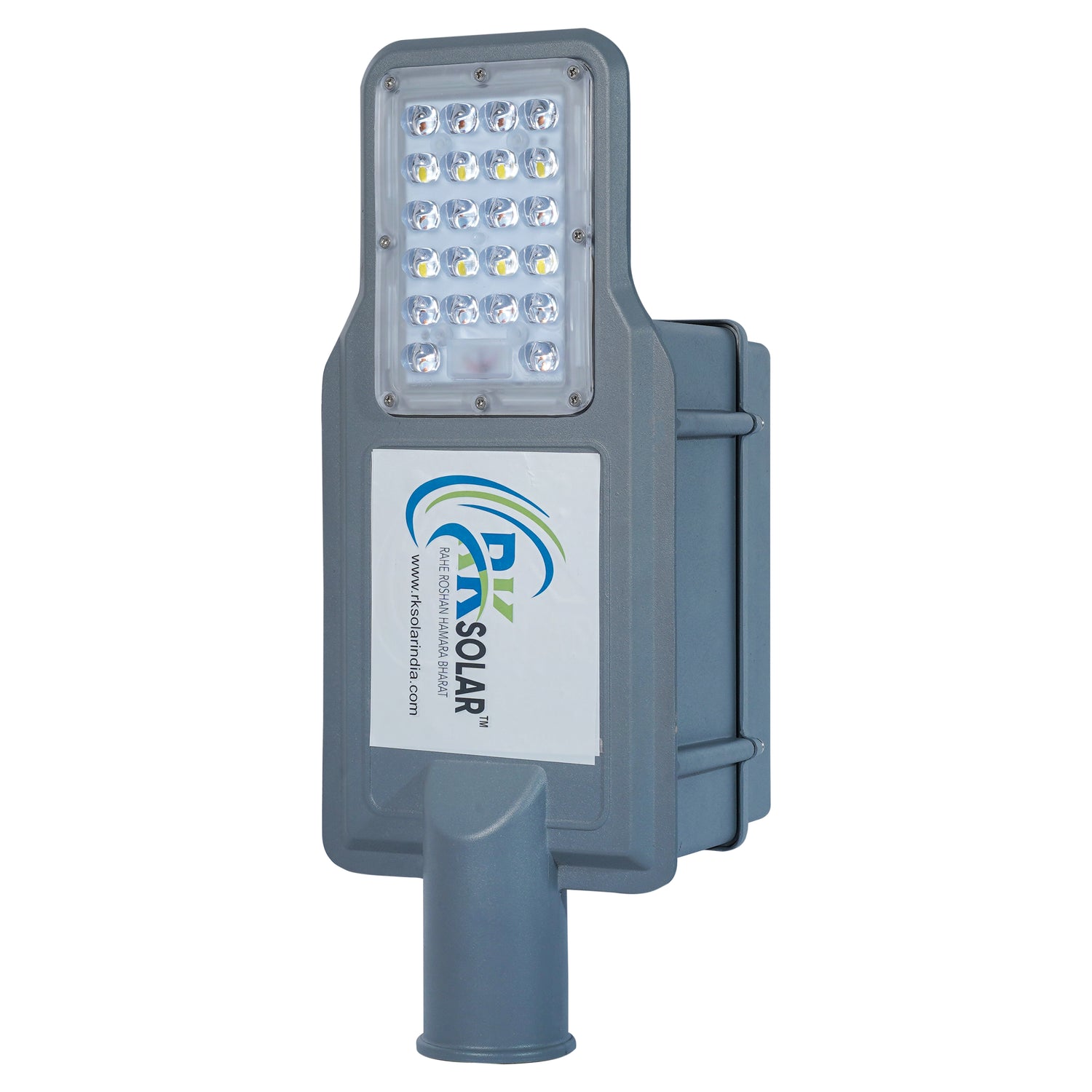 RKSSL-0010-RK 30 WATT SOLAR SEMI- INTEGRATED STREET LIGHT INBUILT BATTERY LENS MODEL IP66 (ALLUMINIUM BODY)